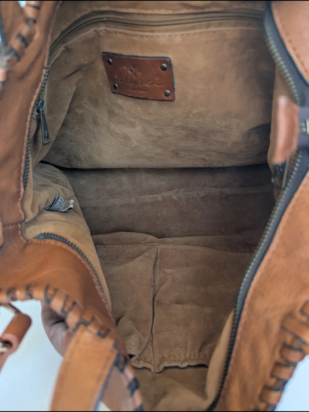 Vintage Patricia Nashfull-grain leather tote bag